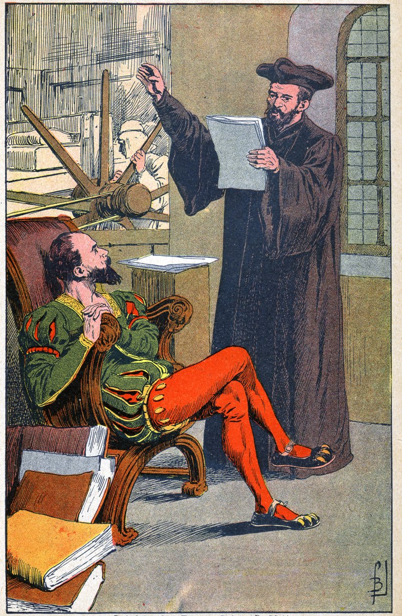 Rabelais in the Printing House of Etienne Dolet by Louis Charles Bombled