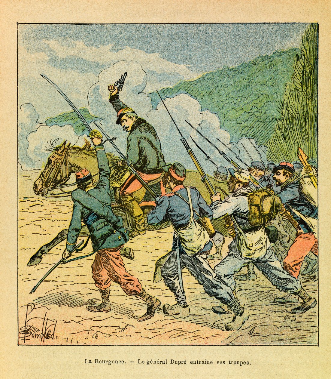 The Eastern Army: General Dupre at the Battle of La Bourgonce in October 1870 by Louis Charles Bombled