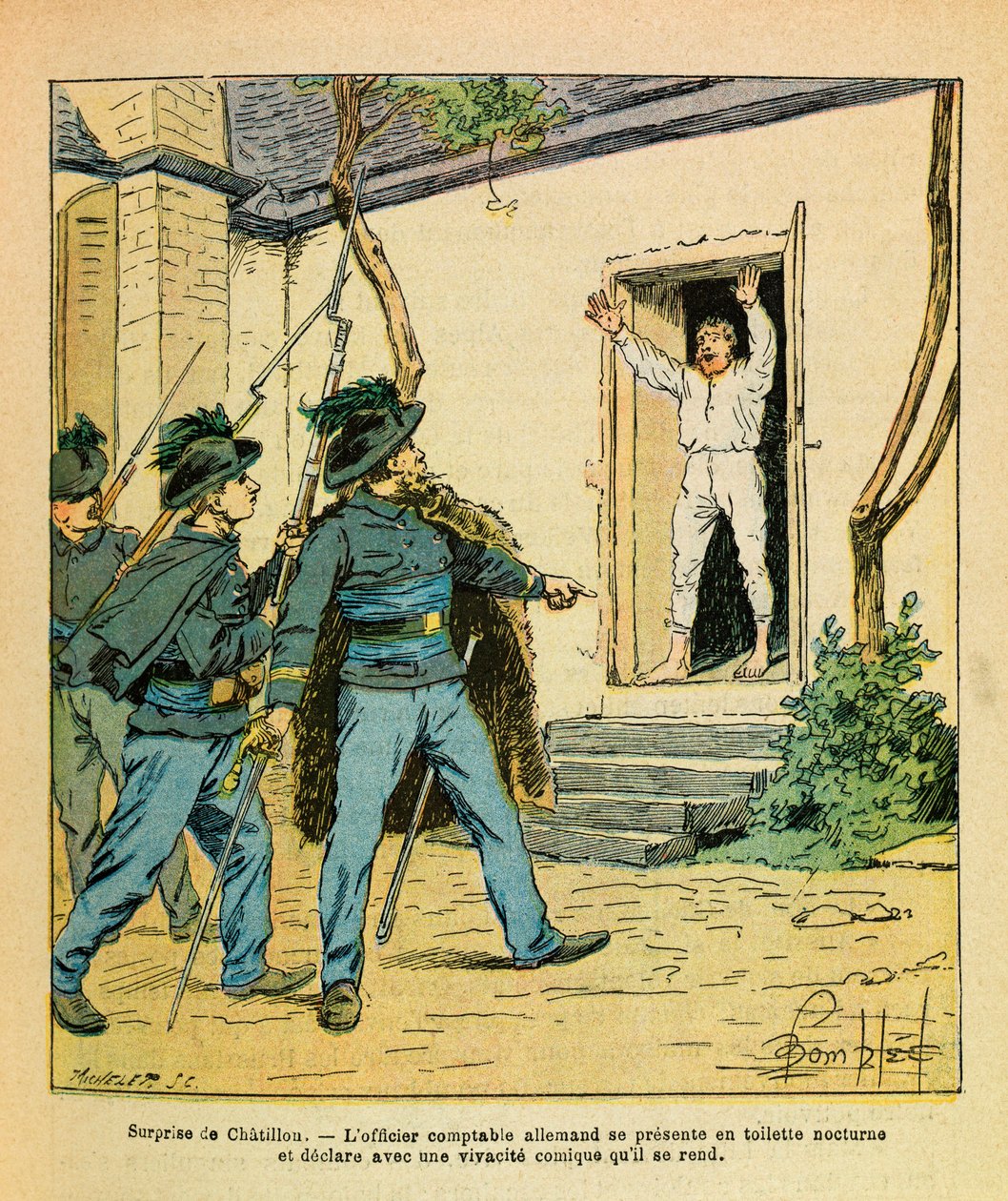 November 1870, In Chatillon sur Seine, Captain Michard captured the German accounting officer at the hotel de la Cote d