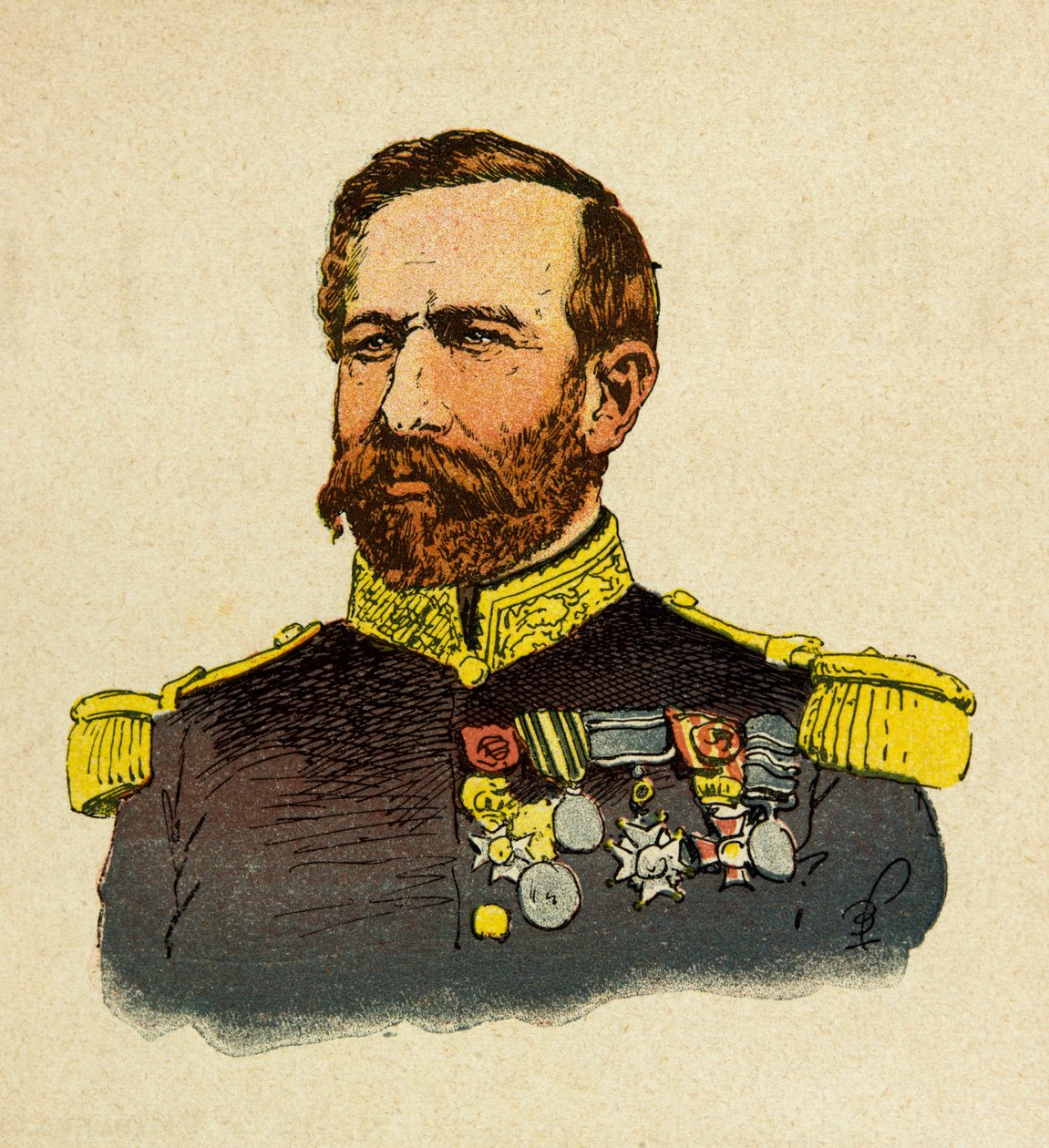 Portrait of General Bourbaki by Louis Charles Bombled