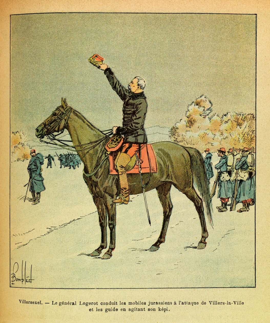 The Eastern Army of Eugene Sergeant, Illustrated by Louis Bombled: Battle of Villersexel by Louis Charles Bombled