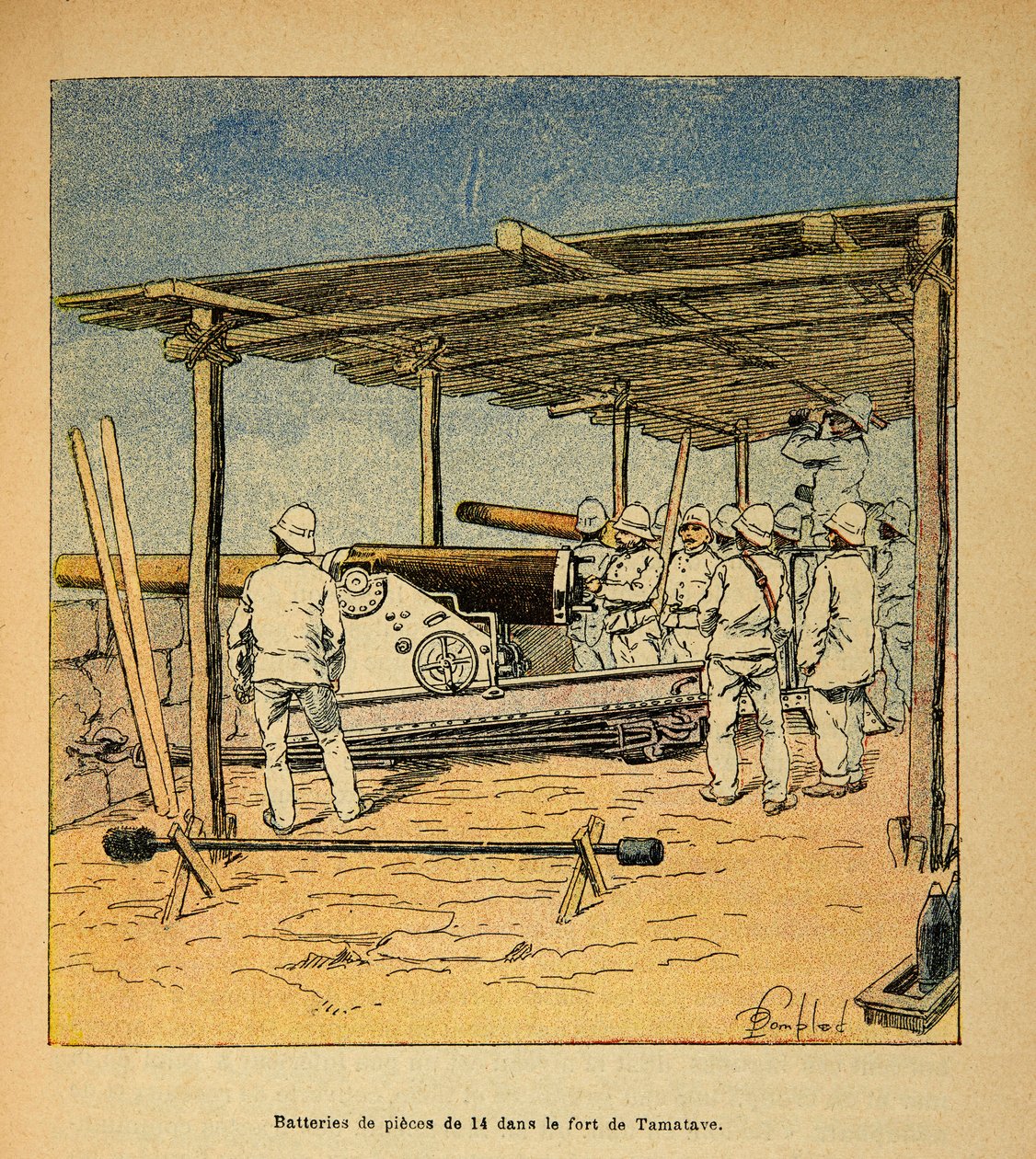 The War in Madagascar: Drums of 14 pieces in the Fort of Tamatave in 1895 by Louis Charles Bombled
