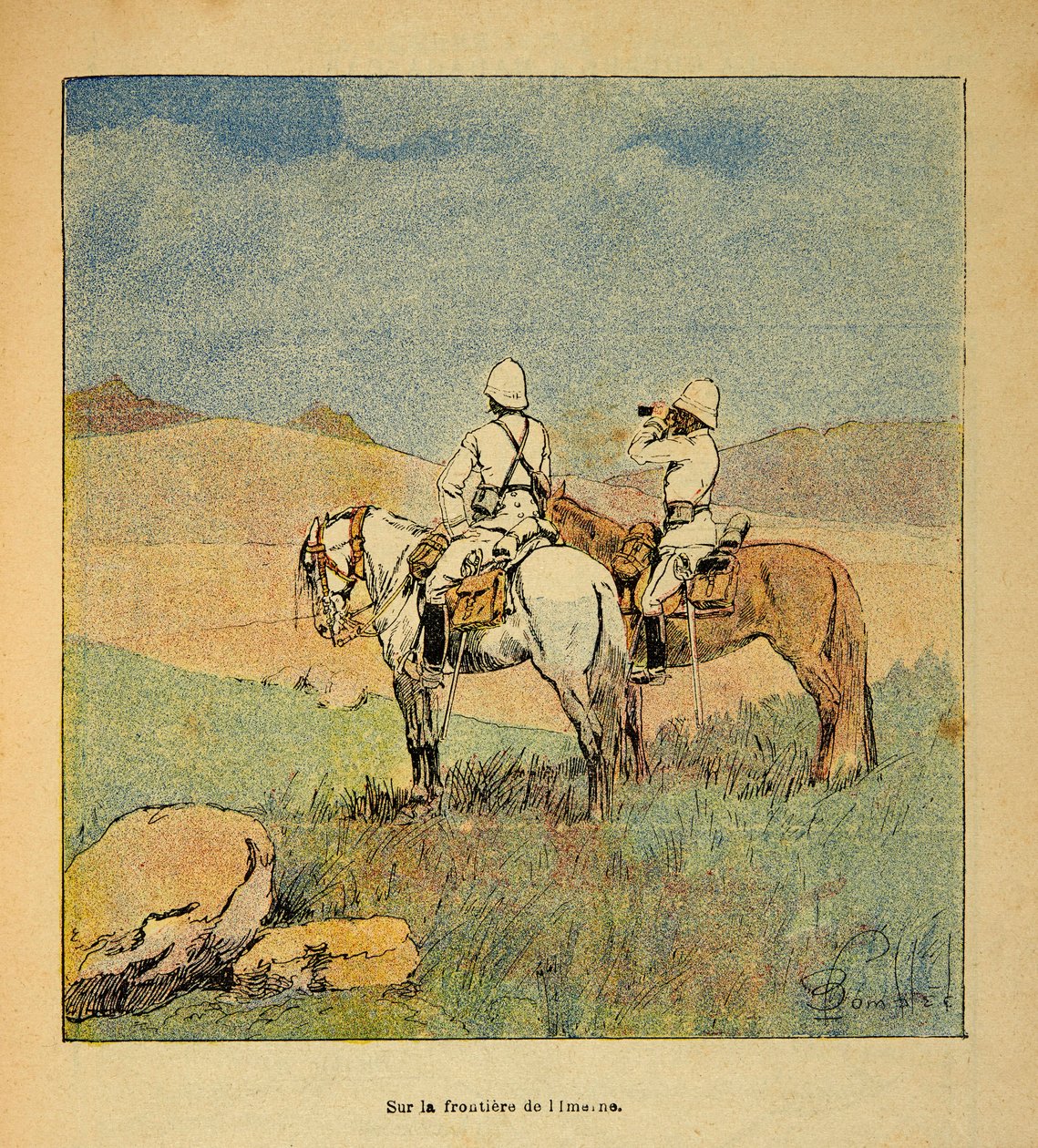 The War in Madagascar: Anecdotal History of the French Expeditions of 1885-1895 by Henri Galli, Illustrated by Louis Bombled: Military in Reconnaissance on the Border of Imerina to Madagascar in 1895 by Louis Charles Bombled