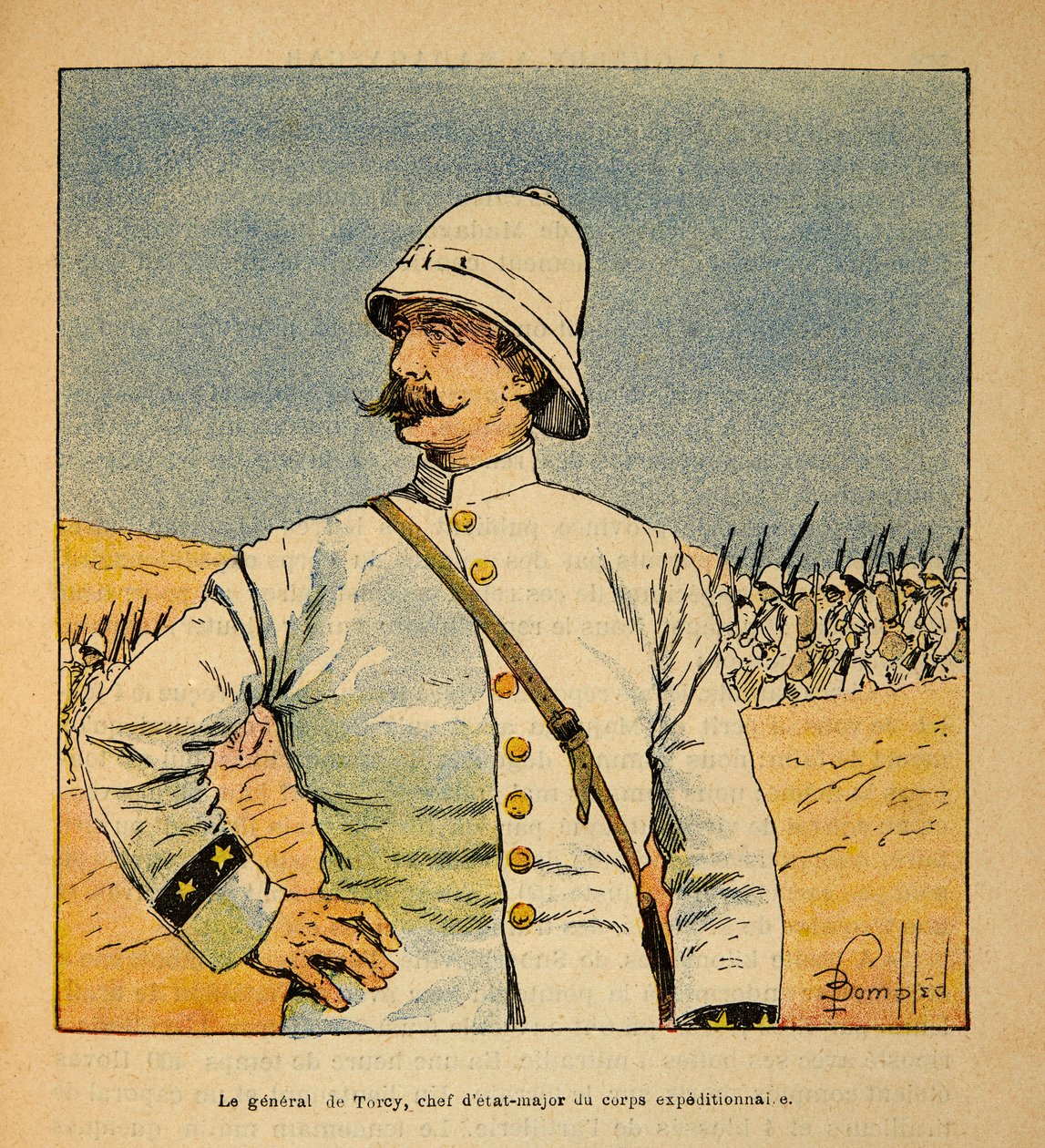 The War in Madagascar: Portrait of General De Torcy, Chief of Staff of the Expeditionary Force in Madagascar by Louis Charles Bombled