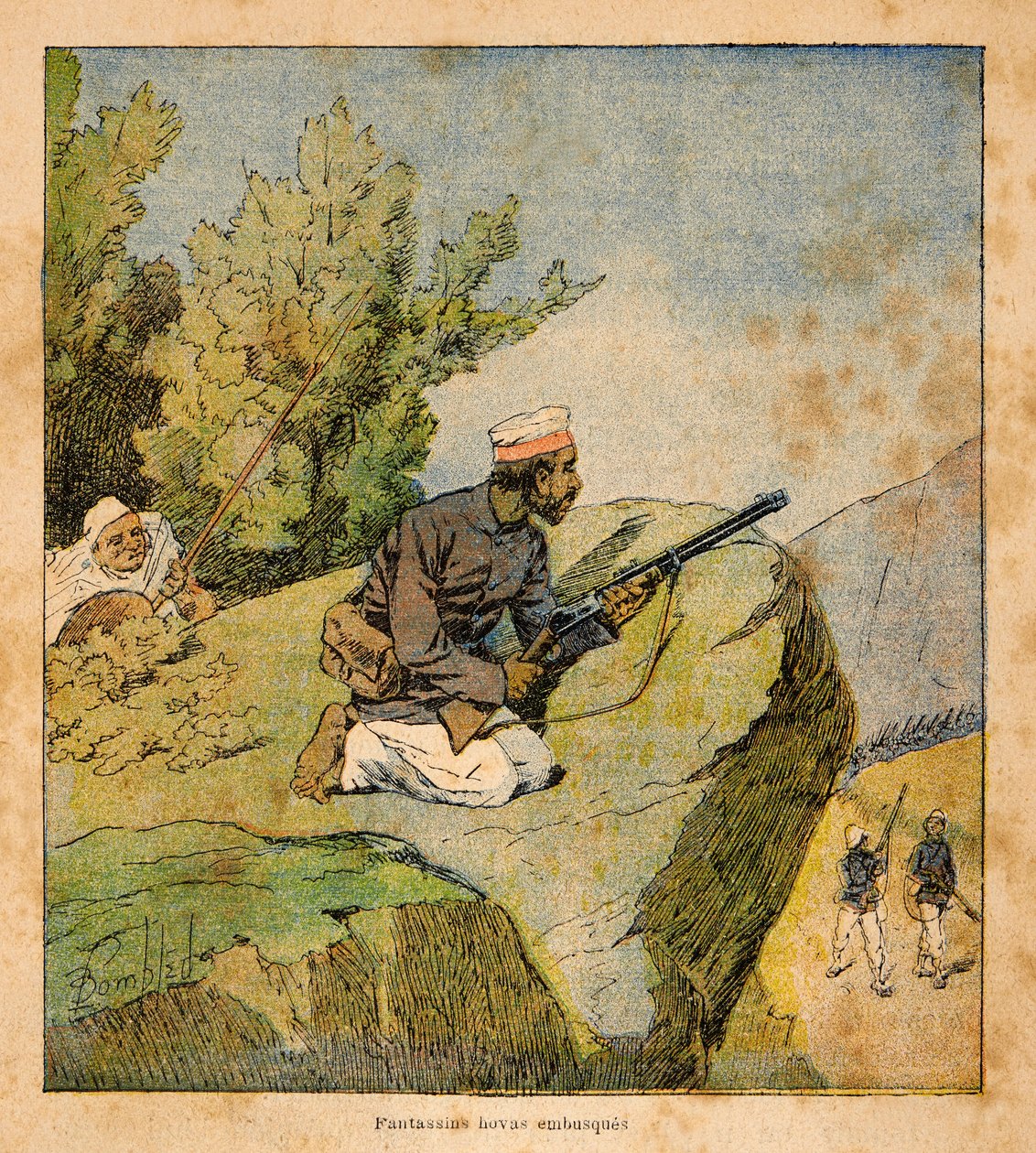 The War in Madagascar: Hovas Ambushes by Louis Charles Bombled