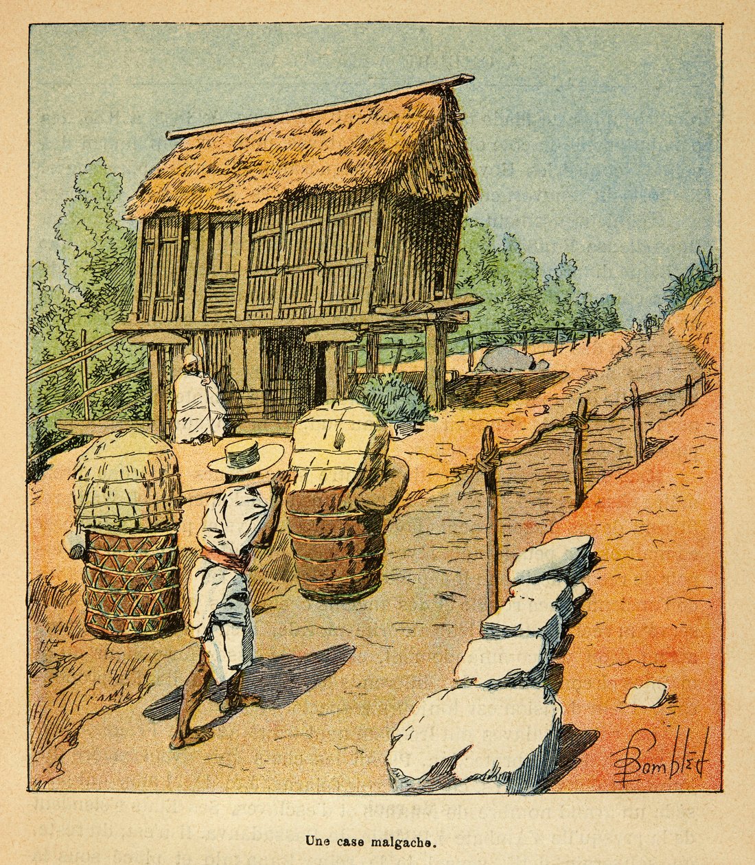 The War in Madagascar - Anecdotal History of the French Expeditions of 1885-1895 by Henri Galli, Illustrated by Louis Bombled: A Malagasy Case in the 19th Century, Private Collection by Louis Charles Bombled