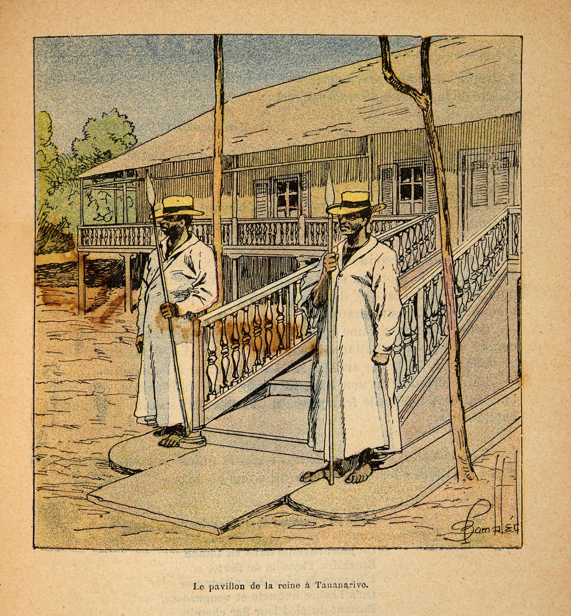The Pavilion of Queen Ranavalona in Tananarive in 1895 by Louis Charles Bombled