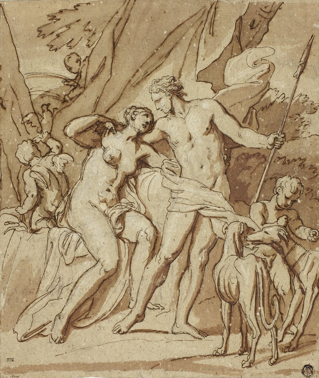 Venus and Adonis by Louis Cheron