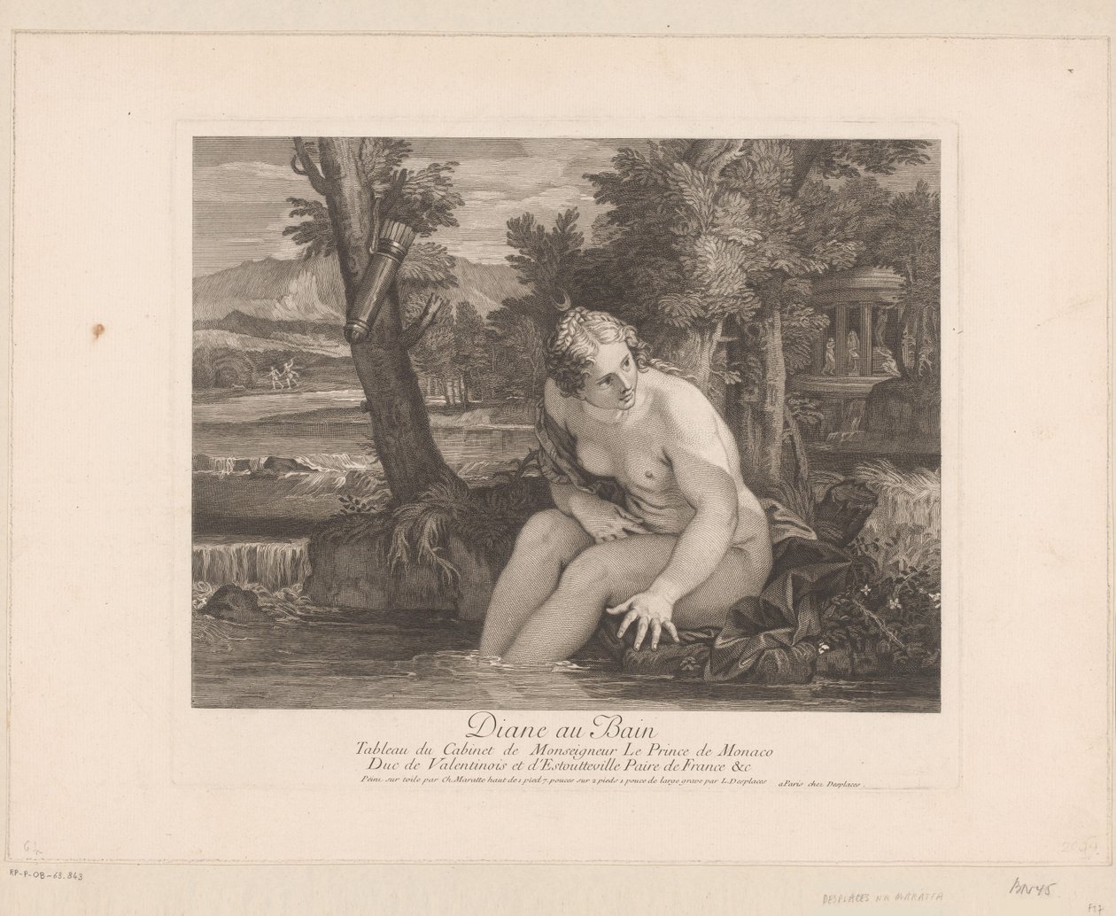 Bathing Diana by Louis Desplaces