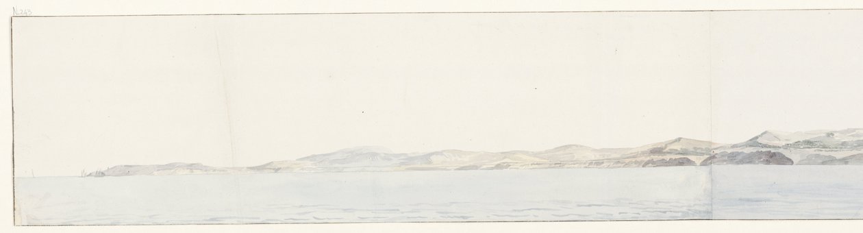 Panorama with Agrigento and the Coast (Voyage en Italie, en Sicile et à Malte - 1778) by Louis Ducros