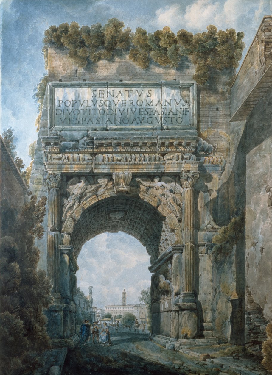 The Arch of Titus, Rome by Louis Ducros