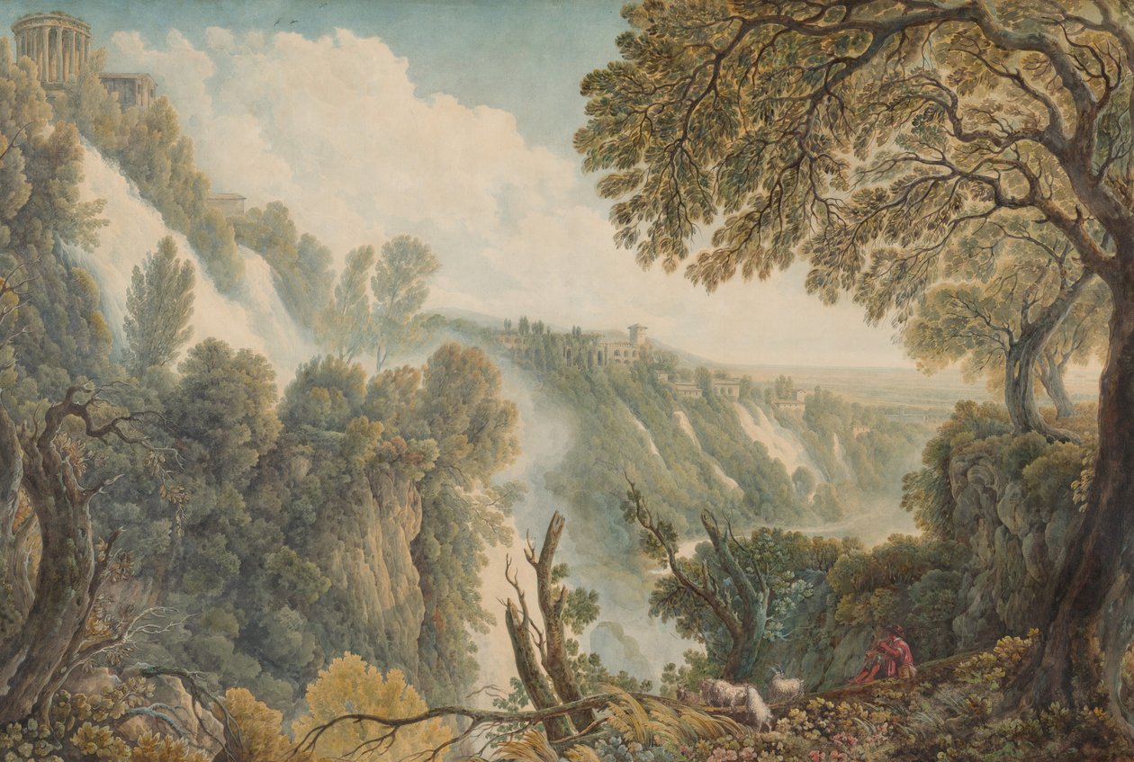 The Waterfalls at Tivoli by Louis Ducros