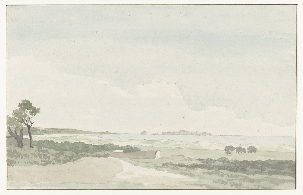 Distant View of the City of Gallipoli by Louis Ducros