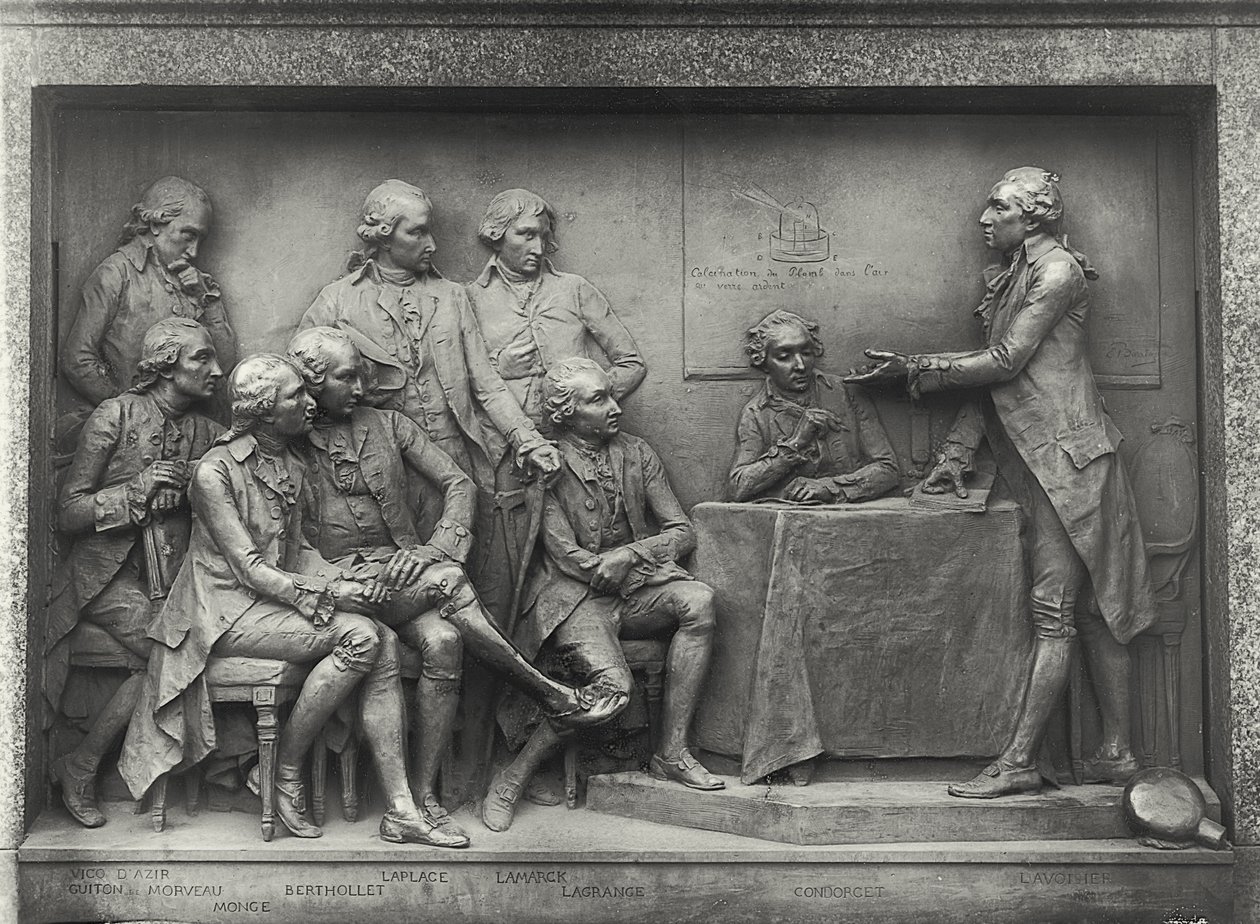 Antoine Laurent Lavoisier Explaining His Analysis of Air to His Colleagues by Louis Ernest Barrias