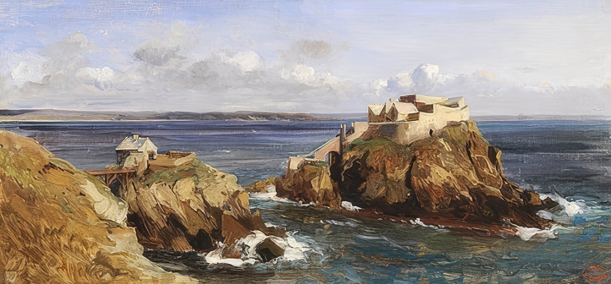 View of the Fortress of Bertheaume by Eugene Isabey