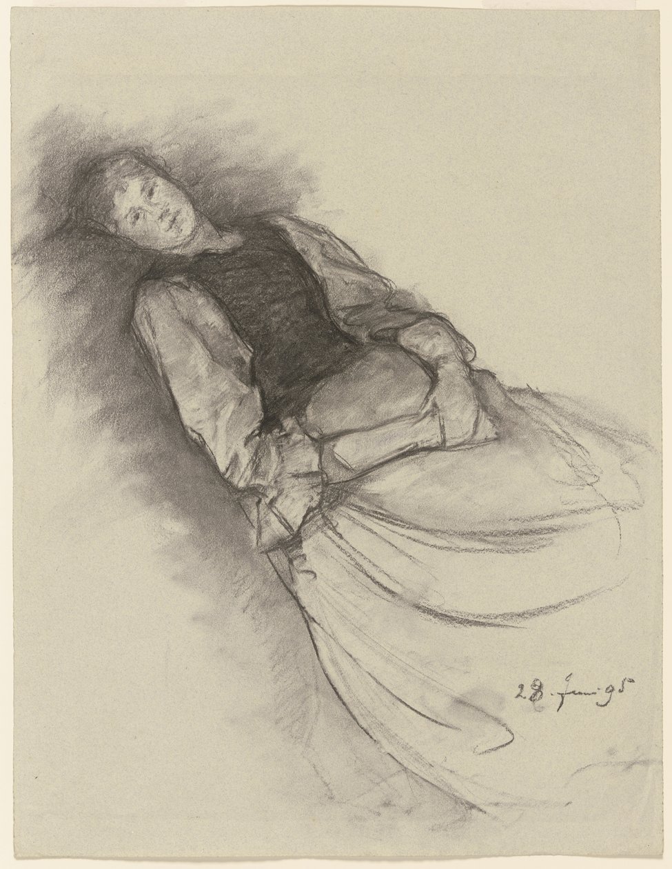 Anna Auer Resting by Louis Eysen