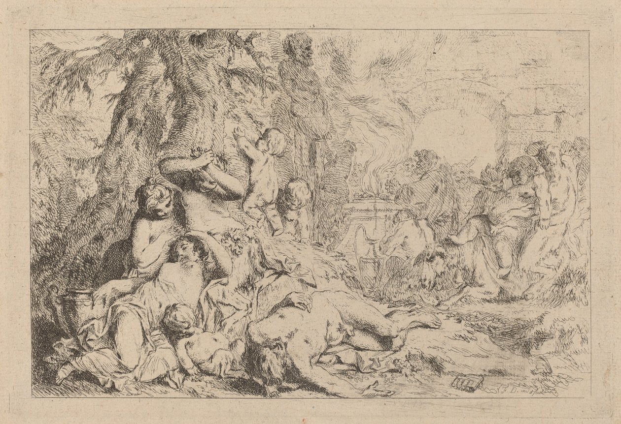 The March of Silenus by Louis Felix de la Rue