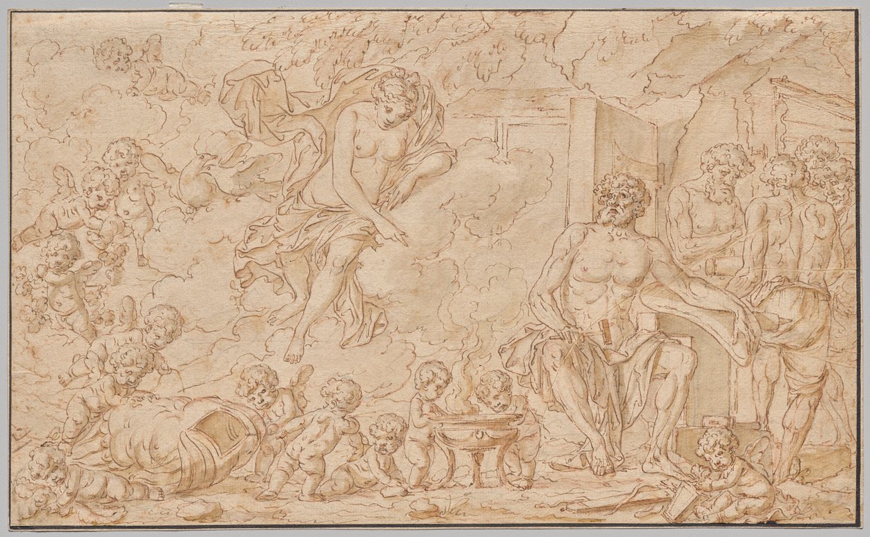 Venus at the Forge of Vulcan by Louis Felix de la Rue