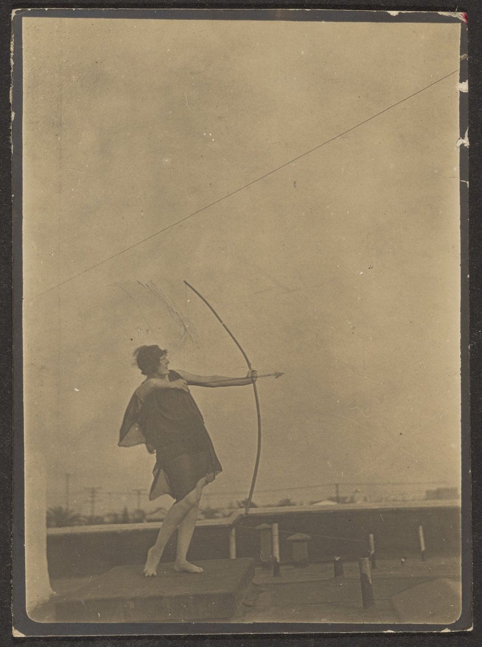 Dancer (Archer) on Rooftop by Louis Fleckenstein