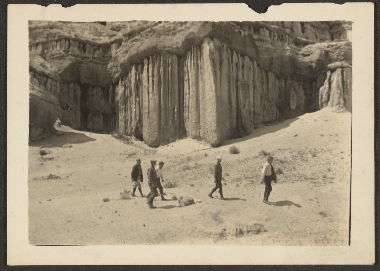 Figures in Desert Landscape by Louis Fleckenstein