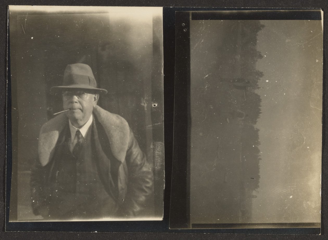 Fleckenstein and Figures in Landscape, Re-photographed by Louis Fleckenstein