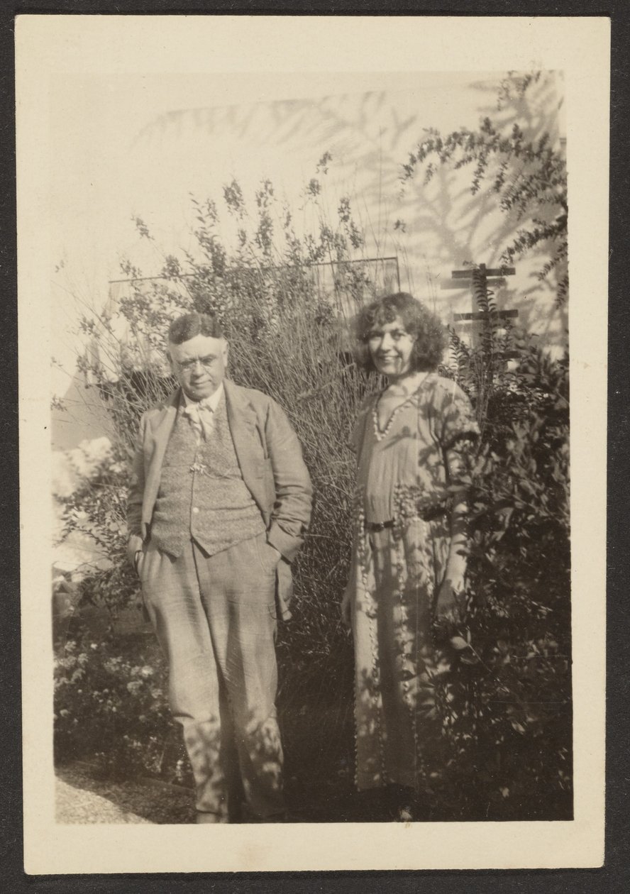 Fleckenstein and Florence in Garden by Louis Fleckenstein