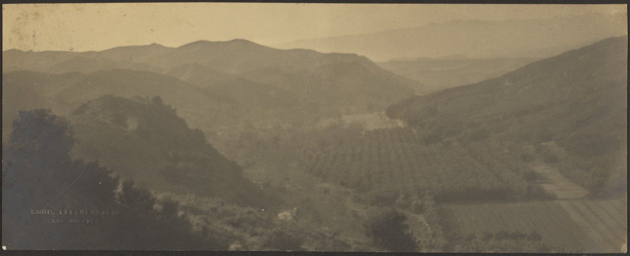 Landscape with Mountains and Farms by Louis Fleckenstein