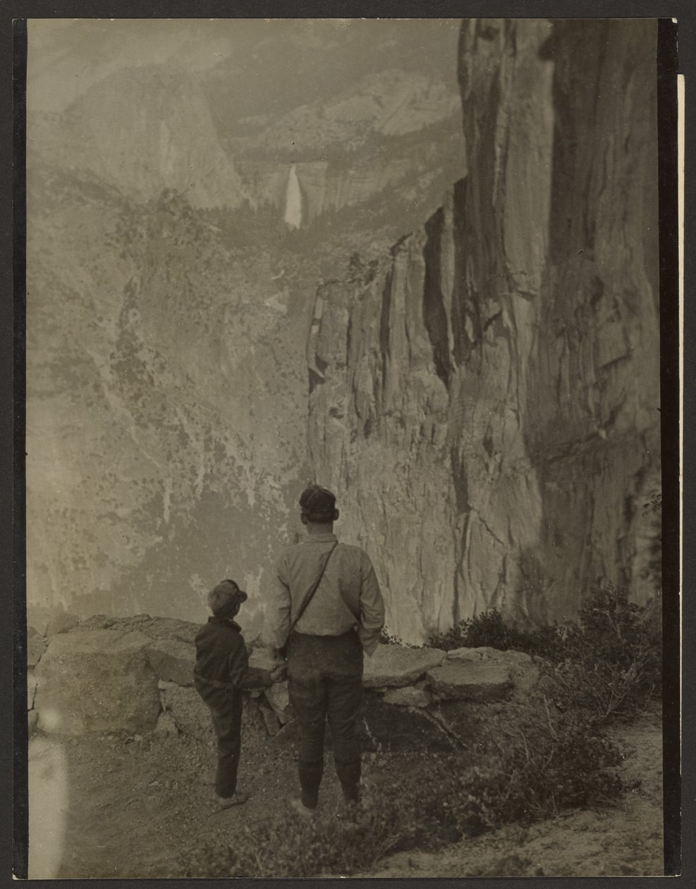 Liberty Cap and Nevada Falls, from Ledge Trail, Yosemite National Park by Louis Fleckenstein