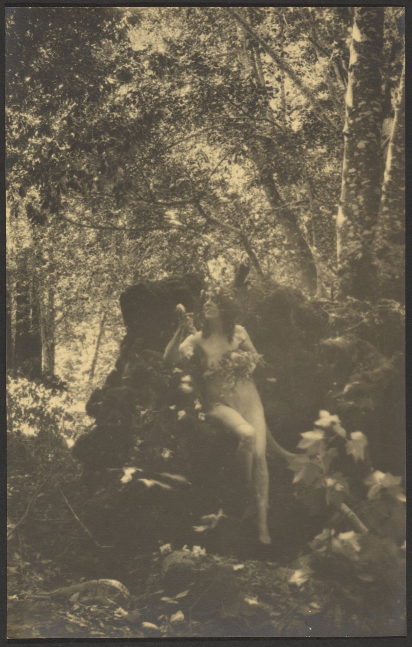 Nude Woman in the Woods by Louis Fleckenstein