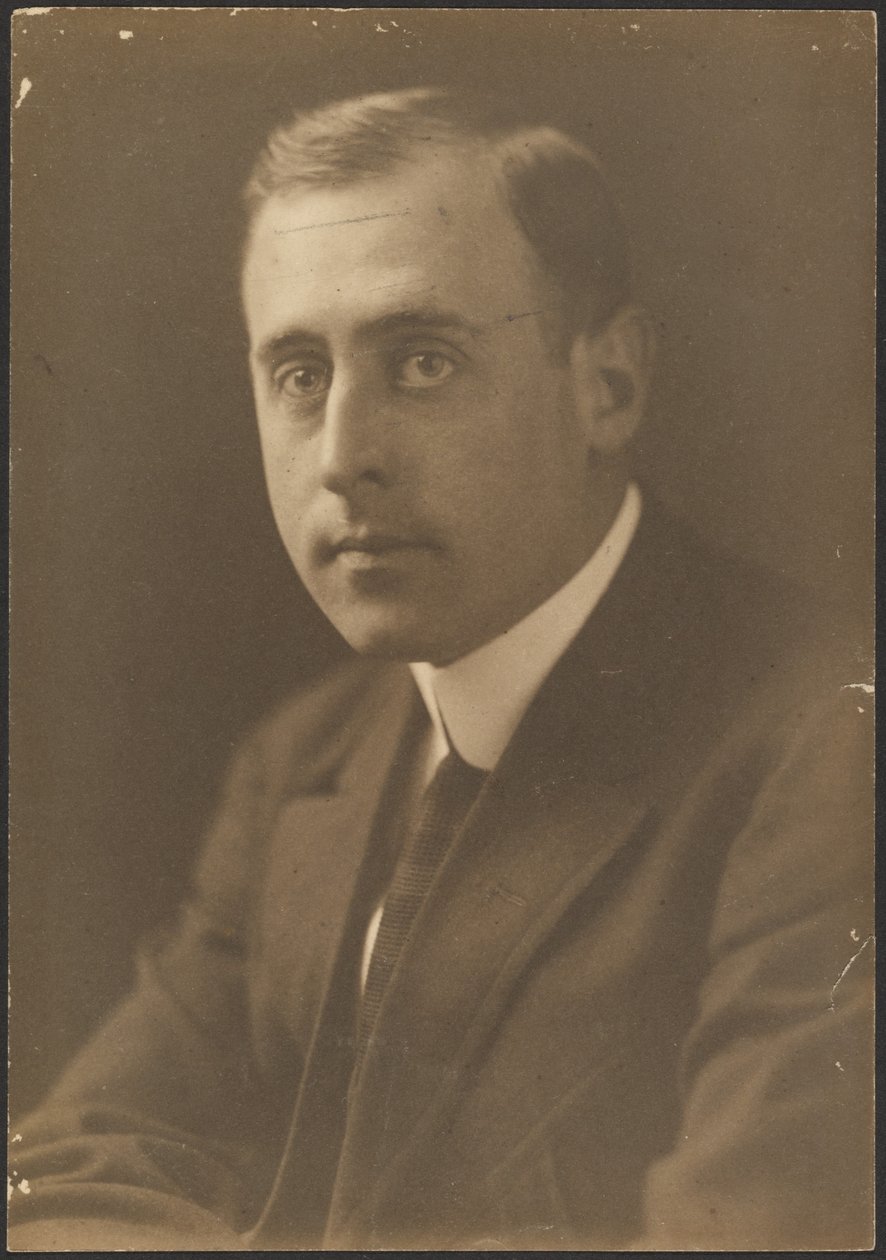 [Portrait of a Man with Striped Tie] by Louis Fleckenstein