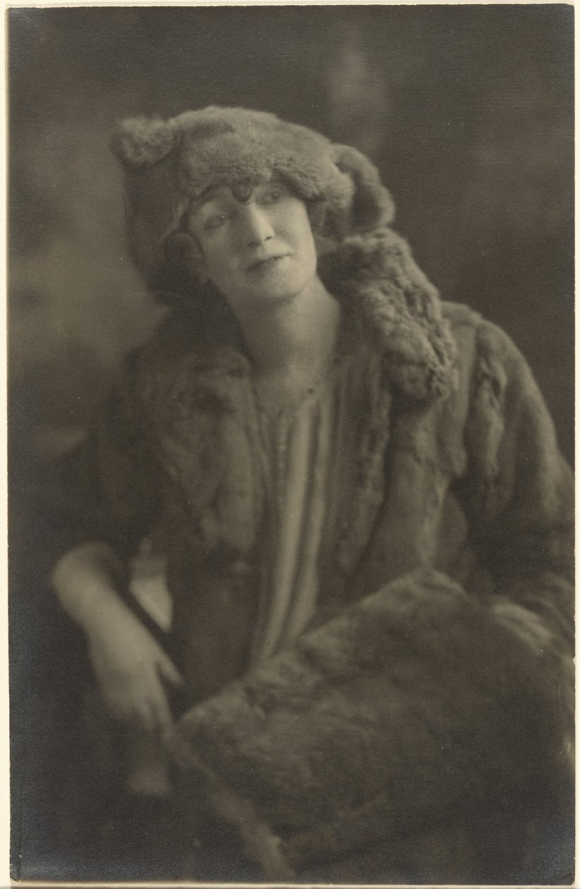 Portrait of a Woman in Furs by Louis Fleckenstein