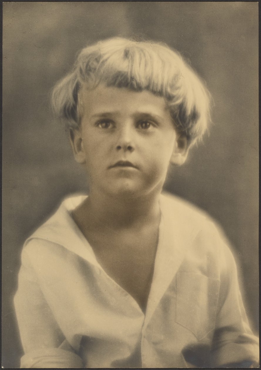 Portrait of a Young Boy in White Shirt by Louis Fleckenstein