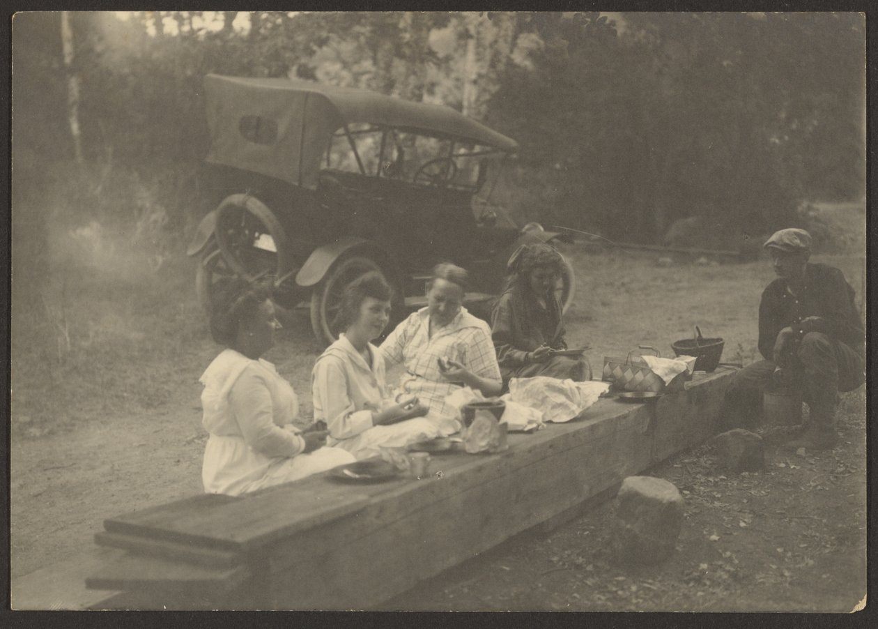 [Roadside Picnic Scene] by Louis Fleckenstein