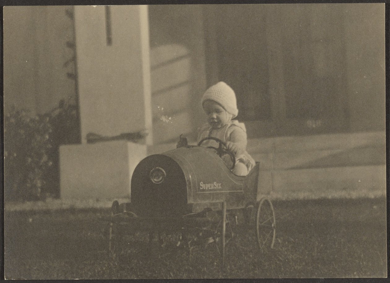 Young Child in Super Six Car by Louis Fleckenstein