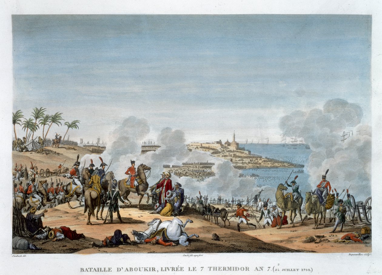 The Battle of Aboukir, 25 July 1799 by Louis Francois Couche