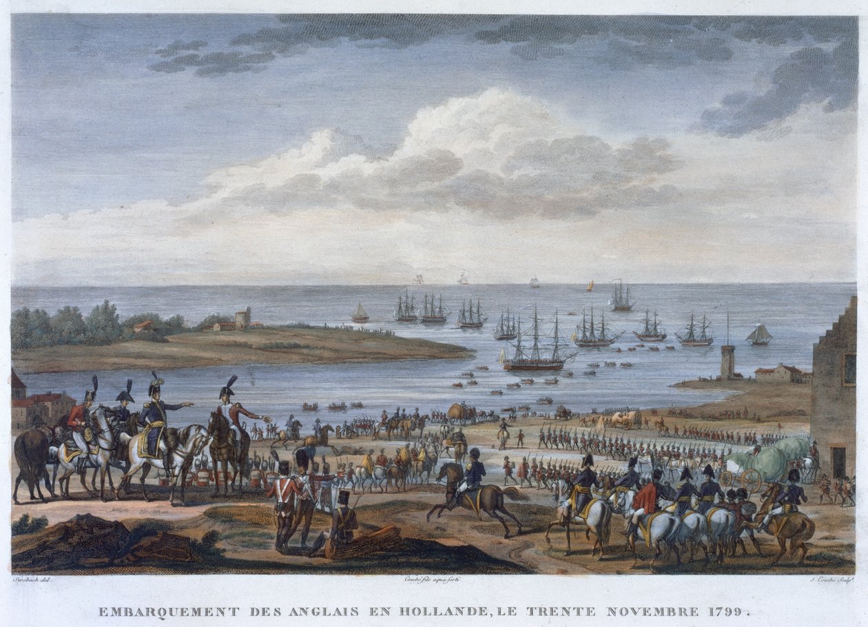 The Embarkation of the English in Holland by Louis Francois Couche