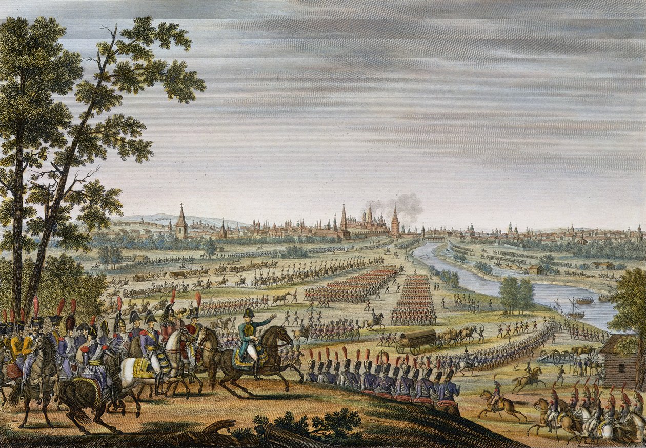 The Entry of the French into Moscow, 14 September 1812, engraved by Edme Bovinet by Louis Francois Couche