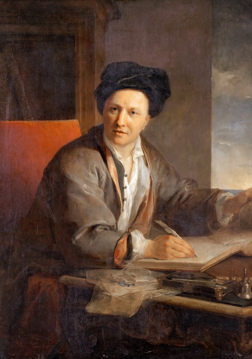 Portrait of the Author Bernard le Bovier de Fontenelle by Louis Galloche