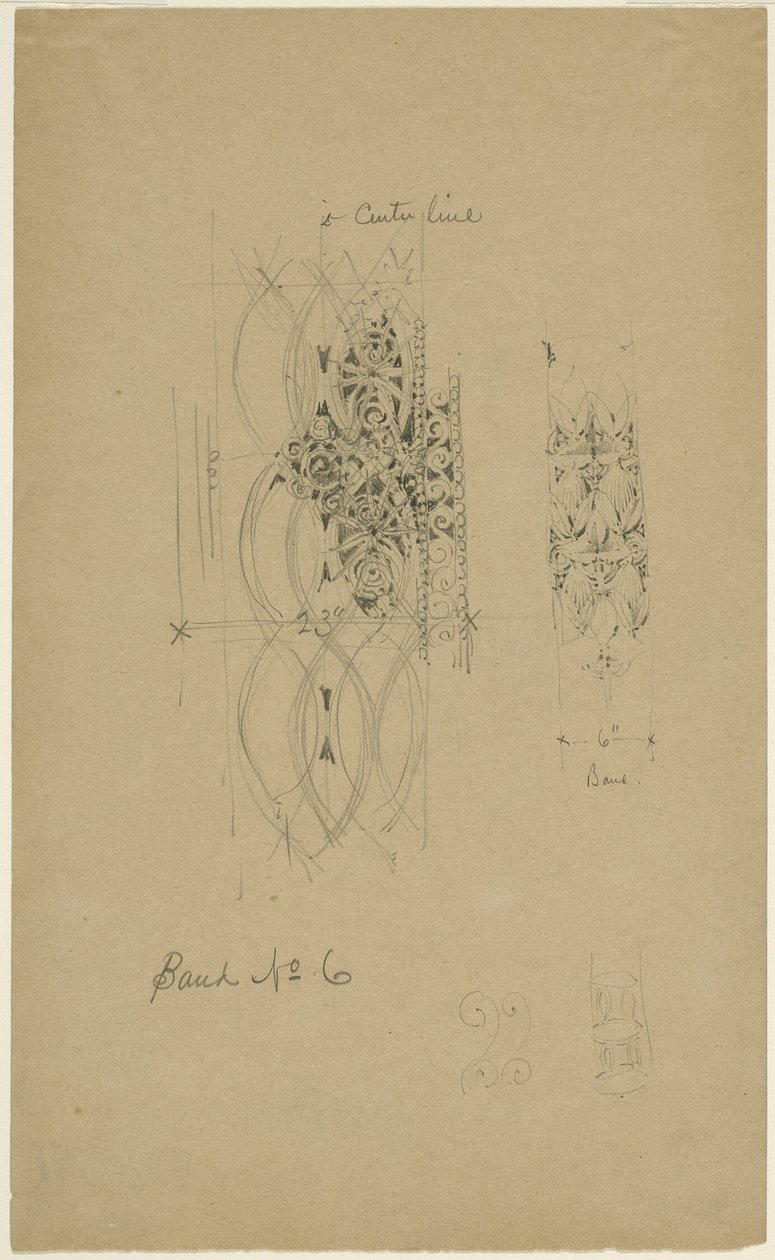 McVickers Theater, Chicago, Illinois, Sketch by Louis H. Sullivan