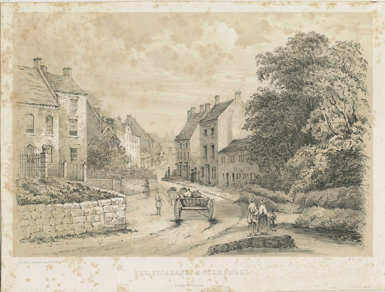 Eccleshall Village by Louis Haghe
