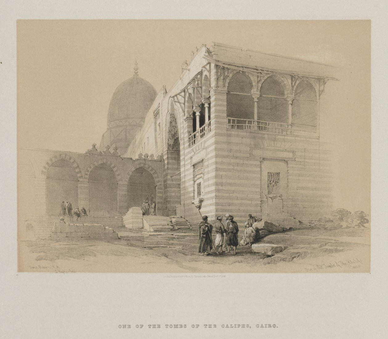 Egypt and Nubia, Volume III: One of the Tombs of the Khalifs, Cairo by Louis Haghe