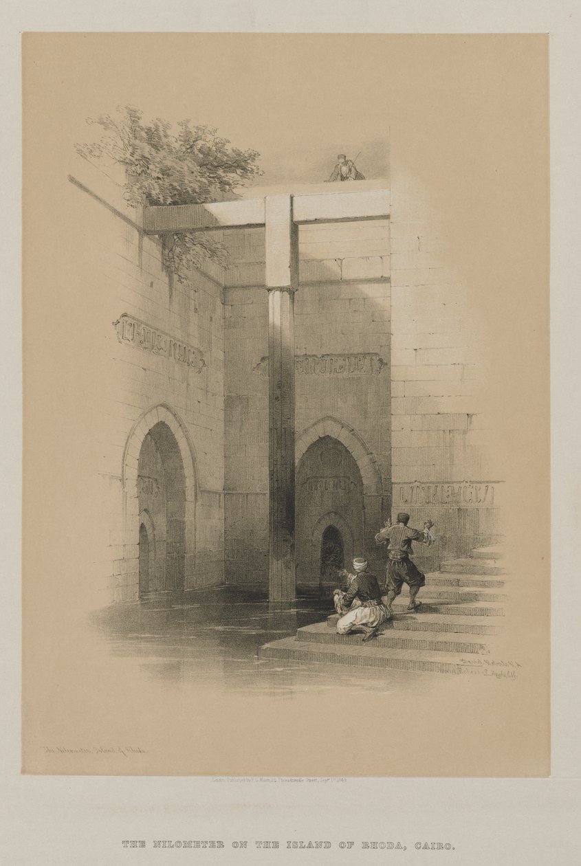 Egypt and Nubia, Volume III: The Nileometer. Island of Rhoda by Louis Haghe