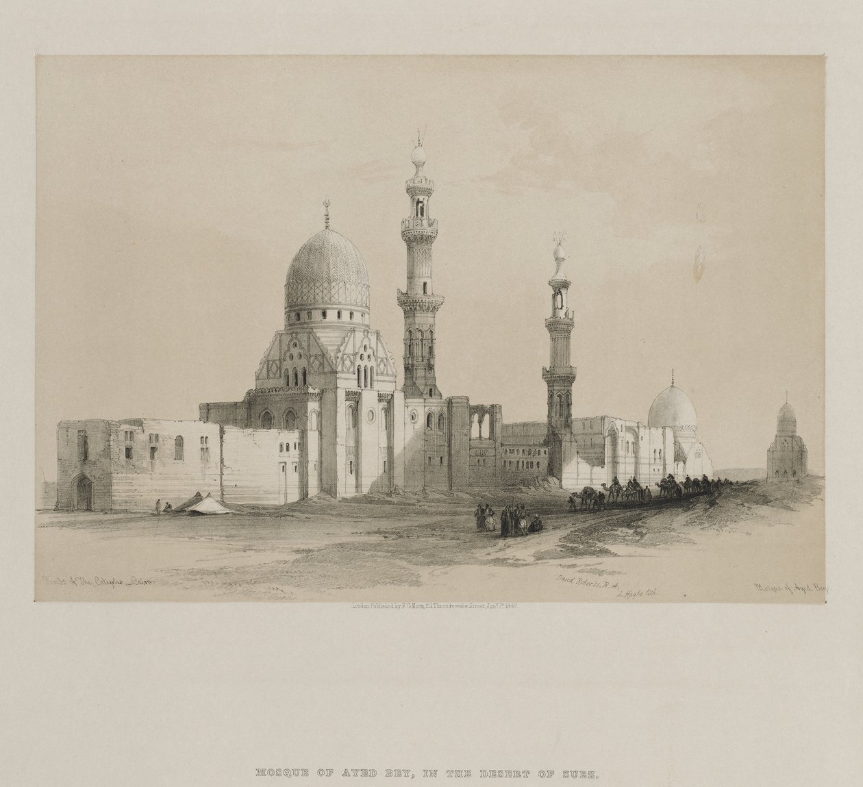 Egypt and Nubia, Volume III: Tombs of the Caliphs-Cairo. Mosque of Ayed Bey by Louis Haghe