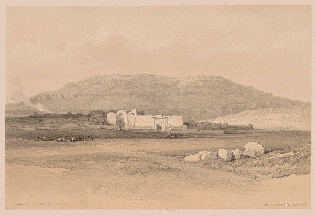 Egypt and Nubia: Volume II - No. 20, Medinet Abou, Thebes by Louis Haghe
