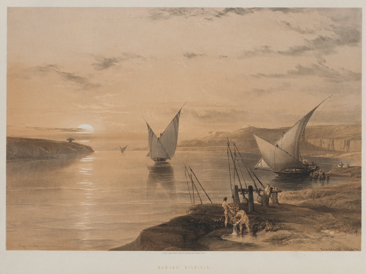 Egypt and Nubia, Volume II: Hagar Setsilis, 1847 by Louis Haghe