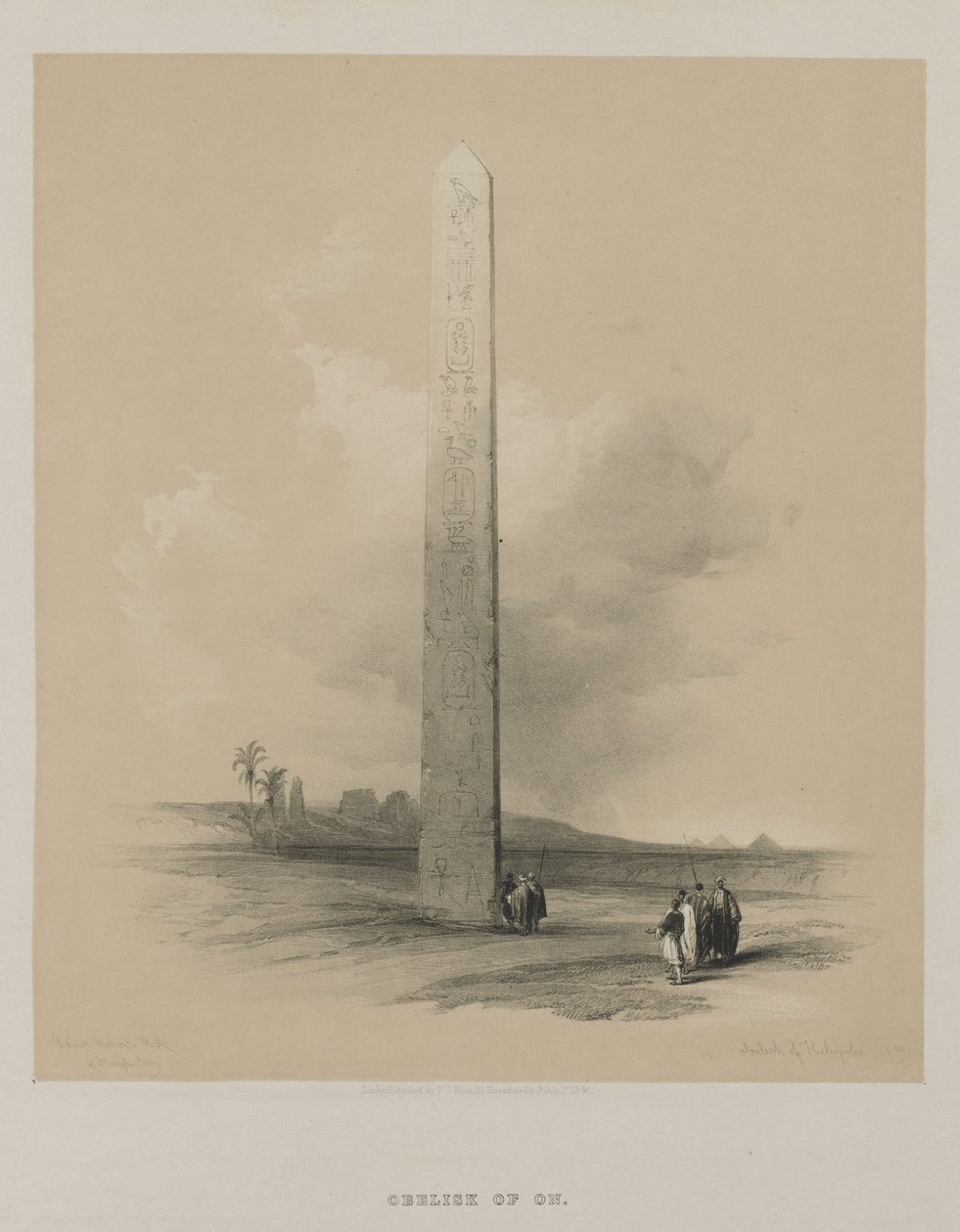 Egypt and Nubia, Volume II: Obelisk of Heliopolis, 1848 by Louis Haghe
