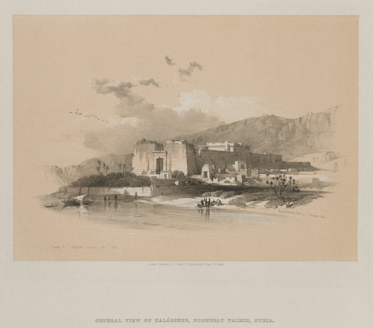 Egypt and Nubia, Volume II: Temple of Kababshe, Nubia, 1848 by Louis Haghe