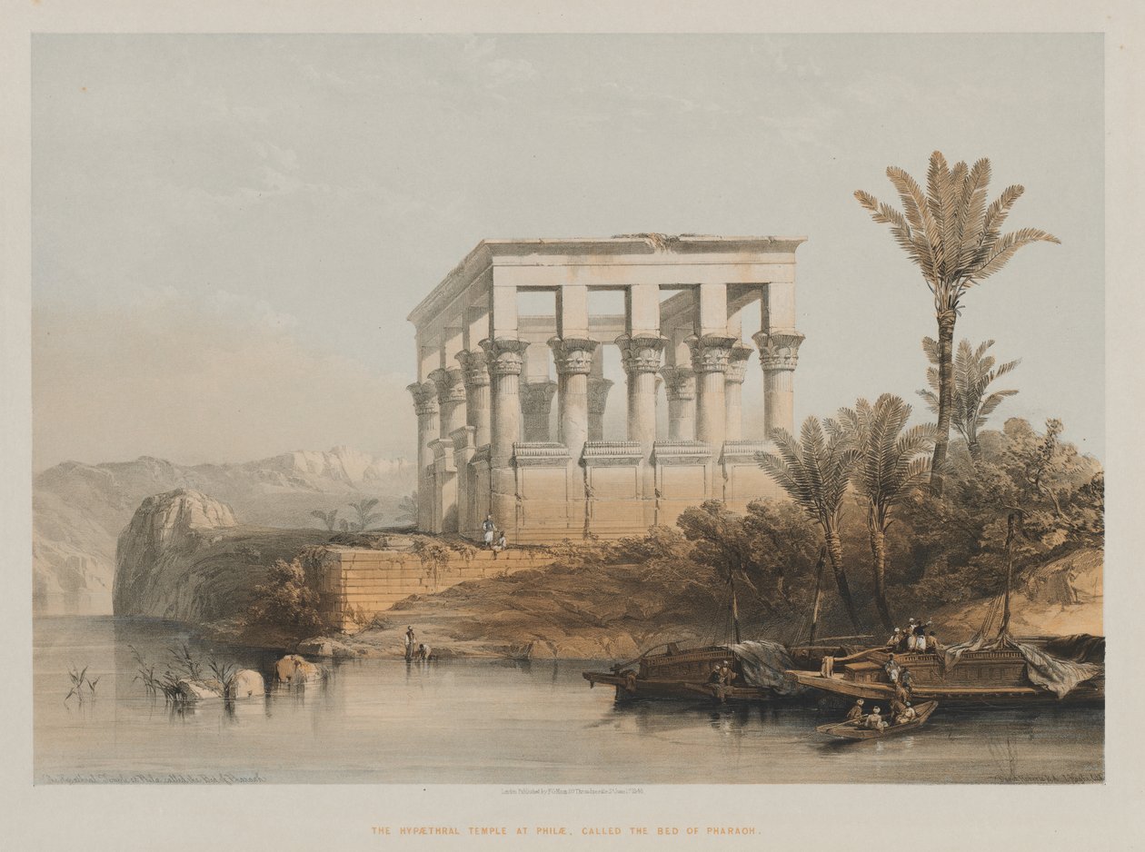 Egypt and Nubia, Volume II: The Hypaethral Temple at Philae, called the Bed of Pharaoh by Louis Haghe