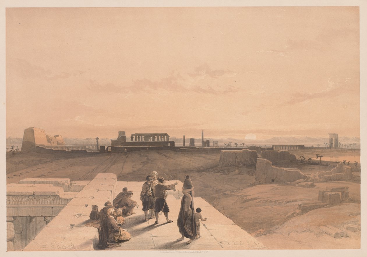 Egypt and Nubia: Volume I - No. 38, Ruins of Karnak by Louis Haghe
