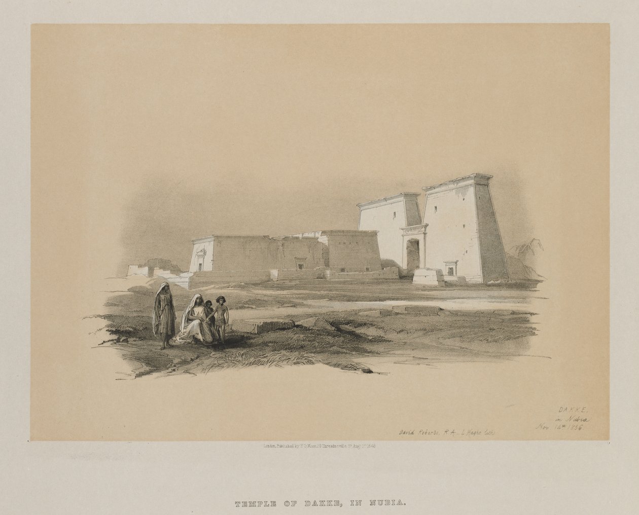 Egypt and Nubia, Volume I: Dakke, in Nubia by Louis Haghe